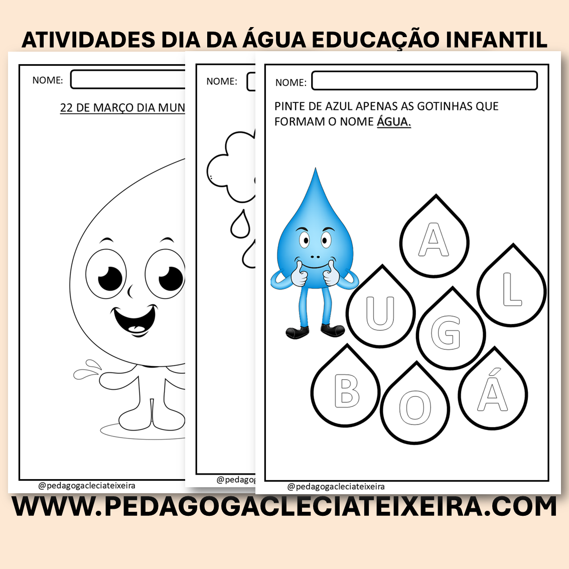 Atividades sobre a água educação infantil