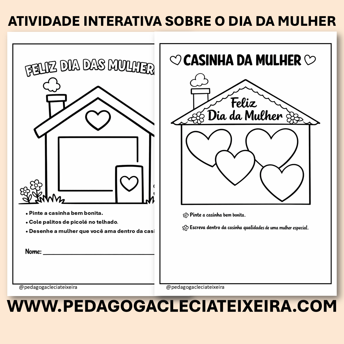 Atividade interativa sobre o dia da mulher