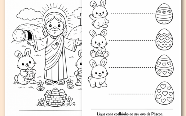 Atividades de páscoa para imprimir e colorir