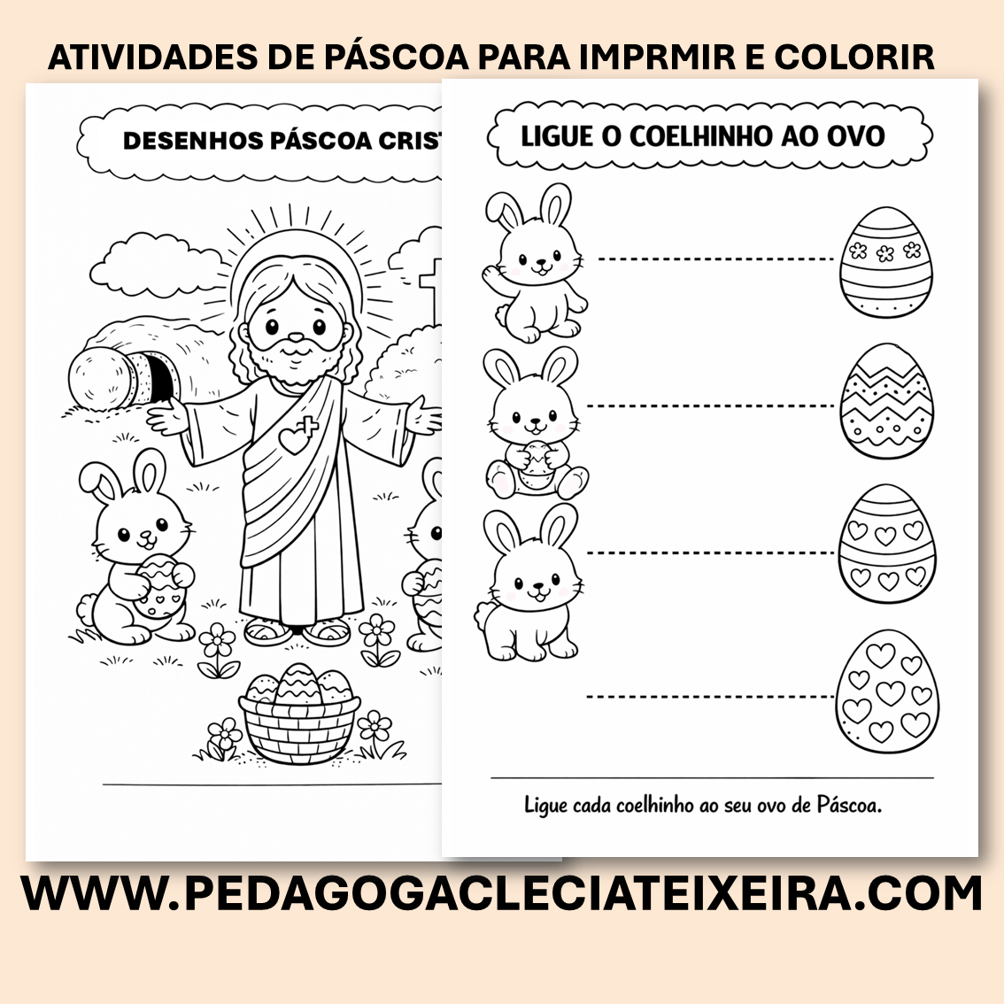 Atividades de páscoa para imprimir e colorir