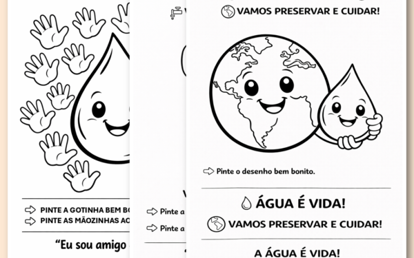 Desenhos dia mundial da água para colorir