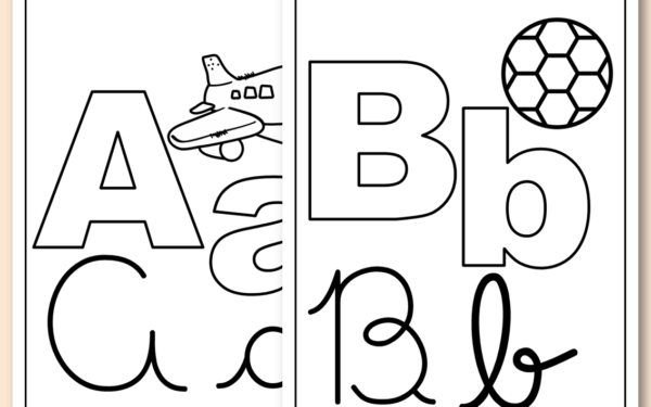 Letras do alfabeto grandes e cursivas grátis