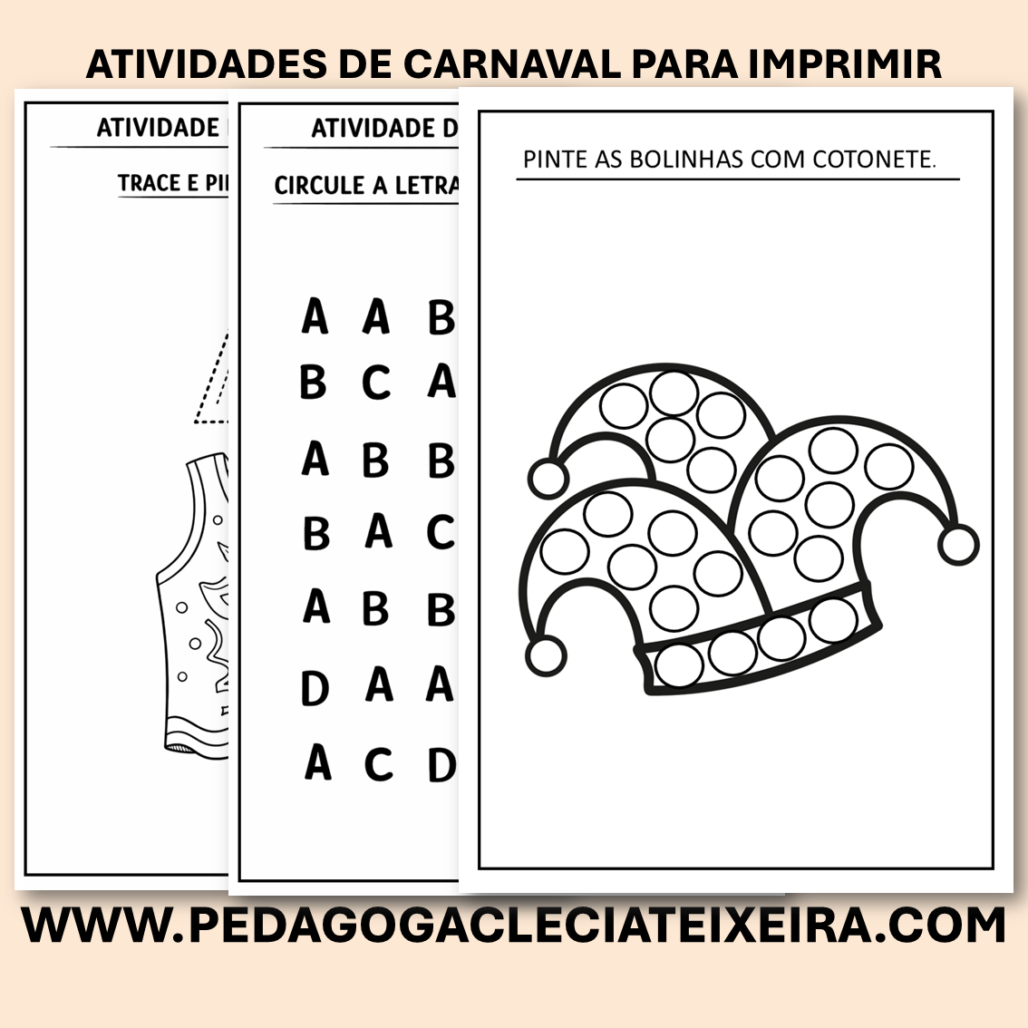 Atividades de carnaval para imprimir