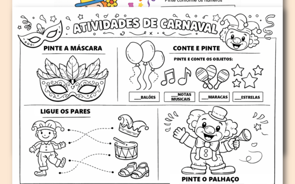 Atividades de carnaval para educação infantil