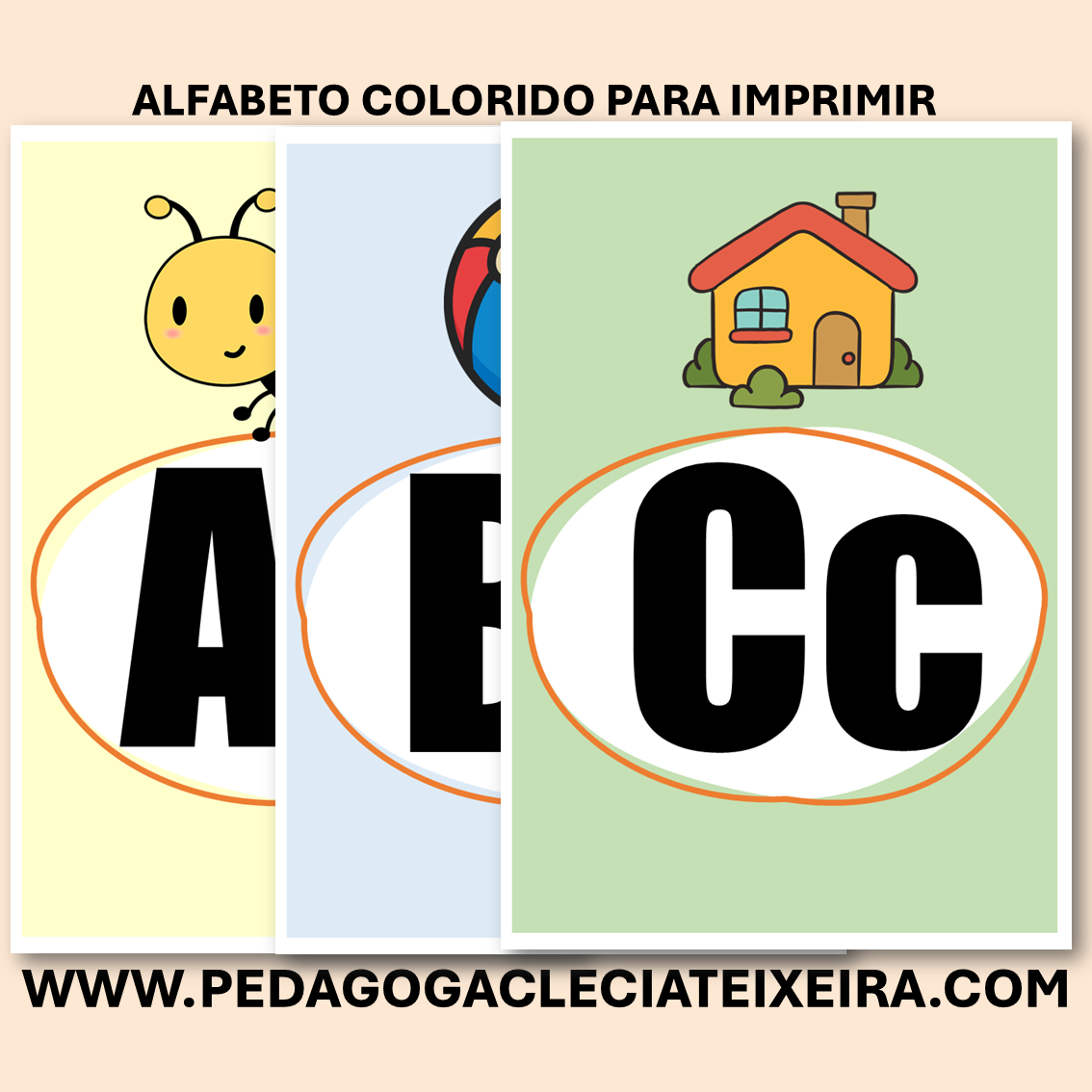 Alfabeto colorido para imprimir