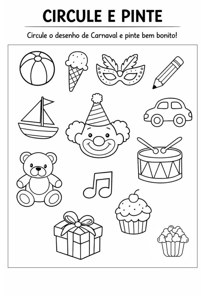 Atividades carnaval educação infantil