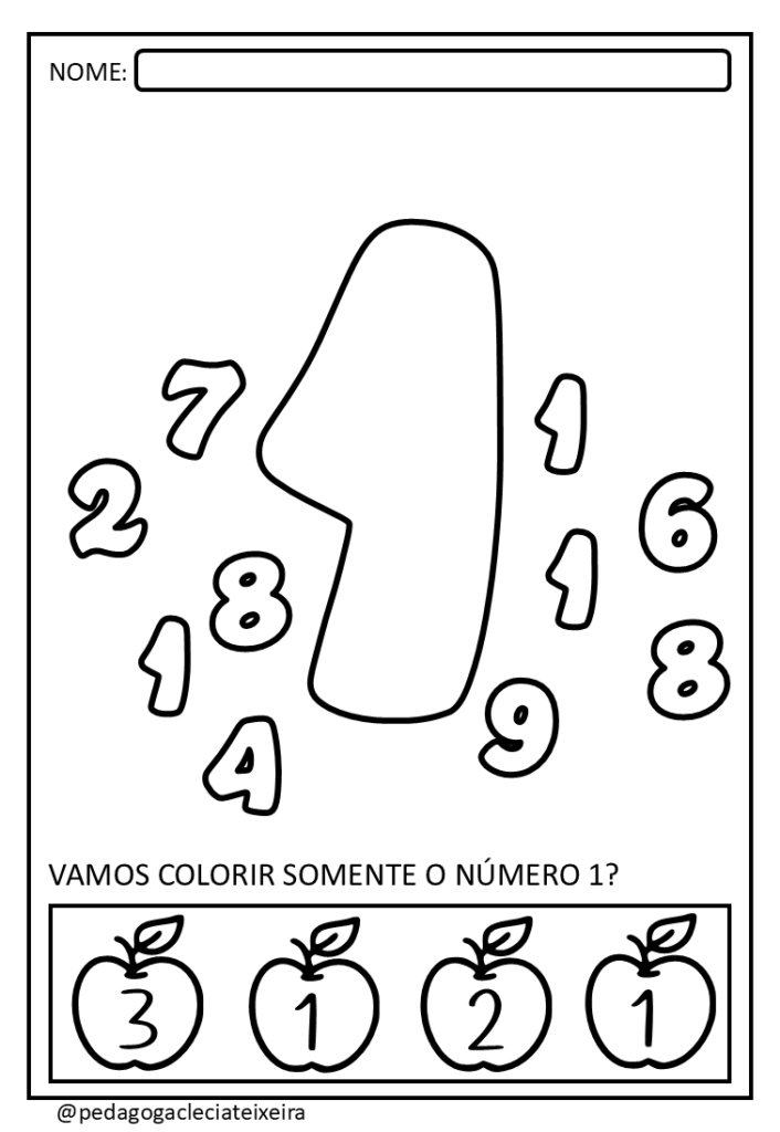 Números para imprimir e colorir na educação