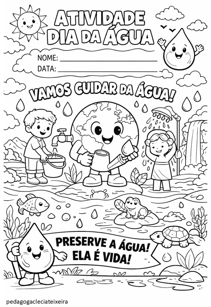 Atividade sobre o dia da água - educação infantil