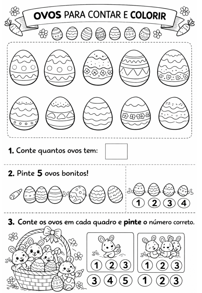 Atividades de páscoa para a educação infantil