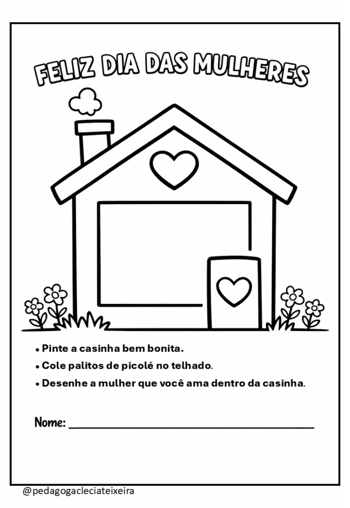 Atividade interativa sobre o dia da mulher