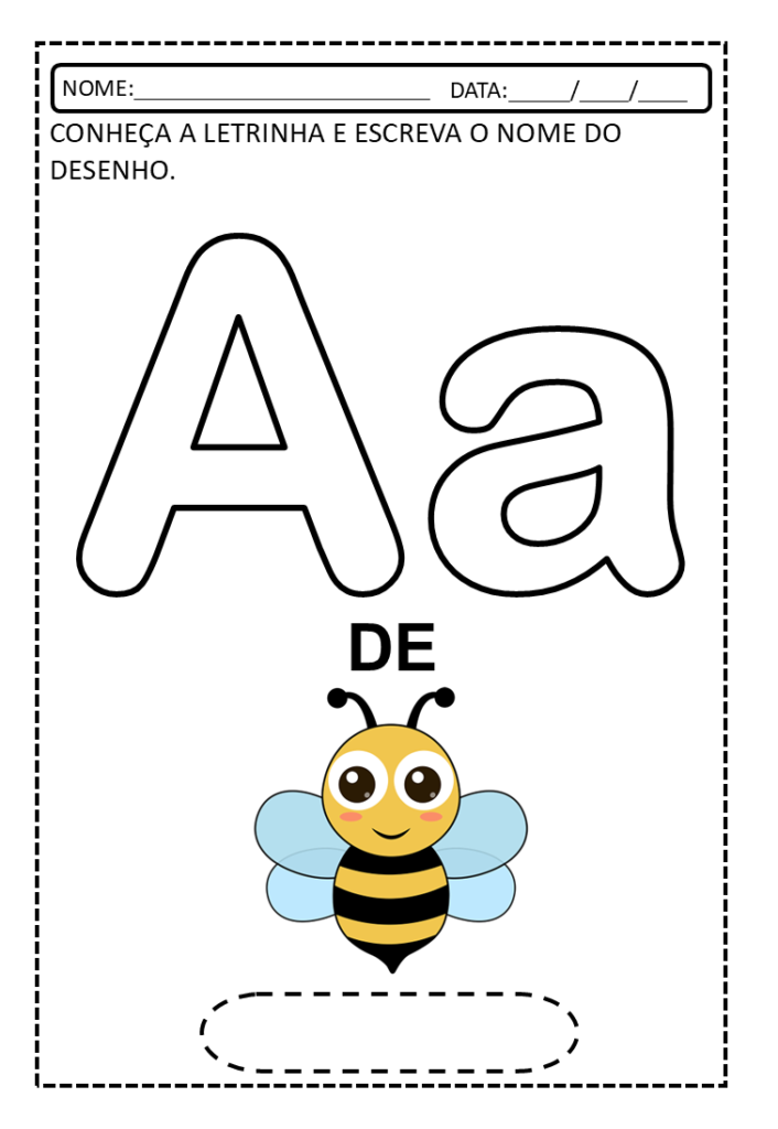 Trabalhando as letras do alfabeto