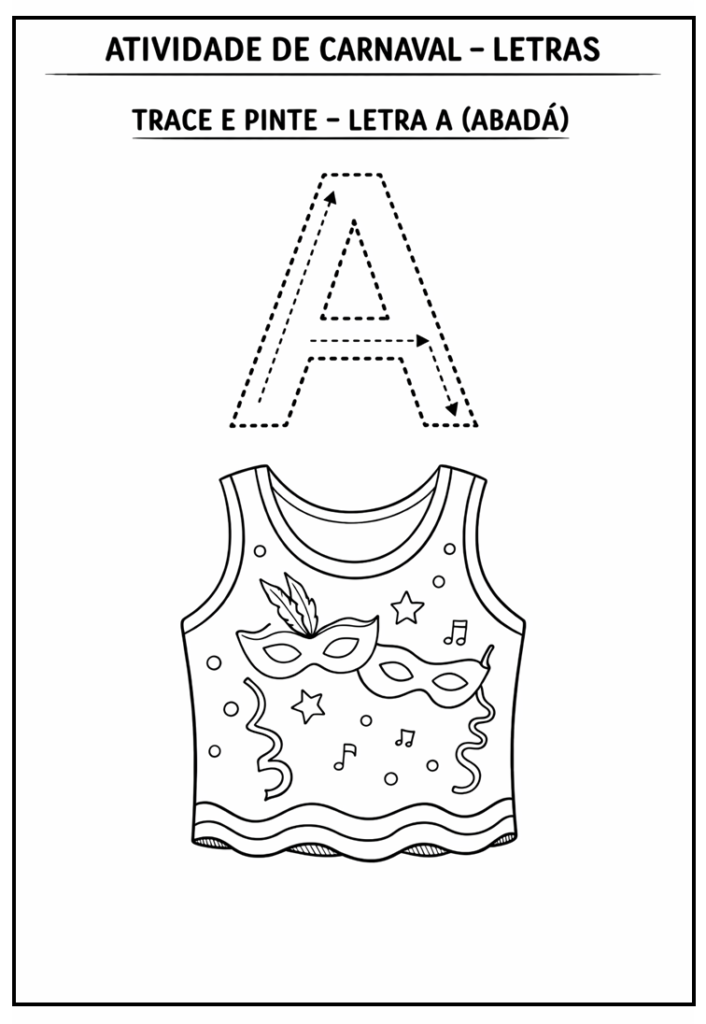 Atividades de carnaval para imprimir