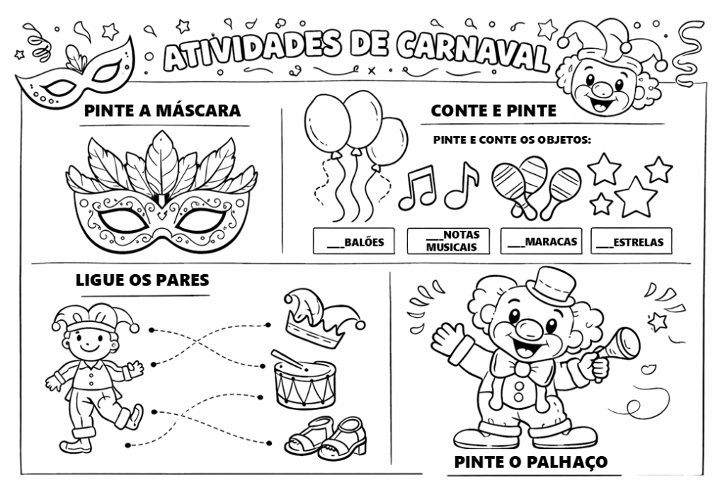Atividades de carnaval para educação infantil