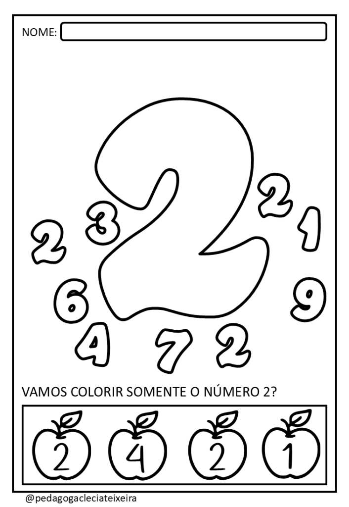 Números para imprimir e colorir na educação