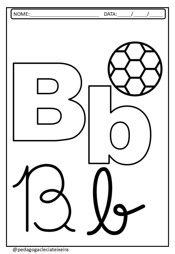 Letras do alfabeto grandes e cursivas grátis