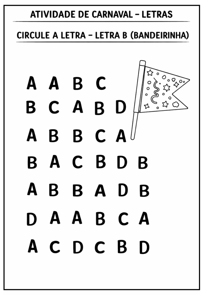 Atividades de carnaval para imprimir