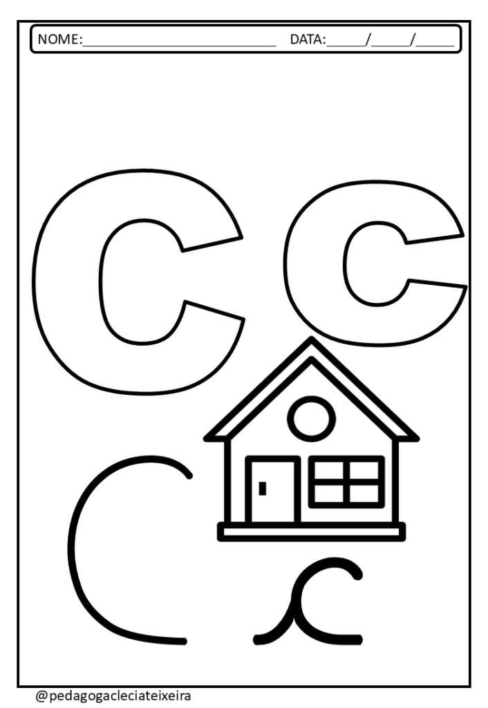 Letras do alfabeto grandes e cursivas grátis