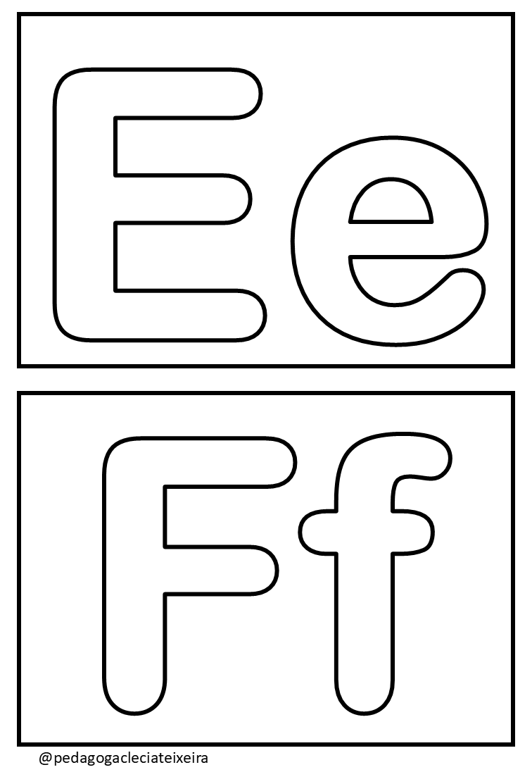 Letras do alfabeto -imprimir e colorir - Clécia Teixeira
