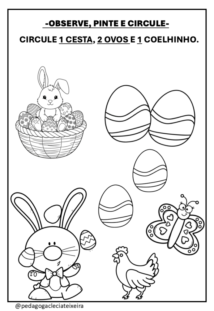 Atividades de páscoa para a educação infantil