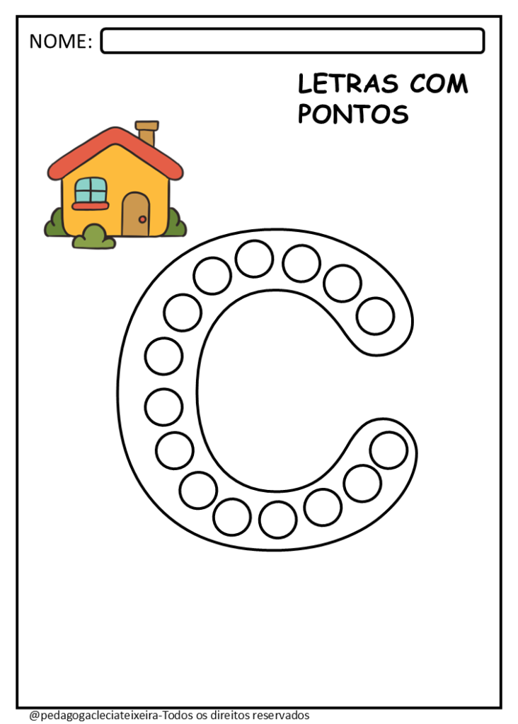 Letras do alfabeto para colorir