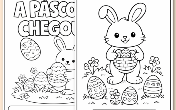 Desenhos de páscoa para imprimir e colorir