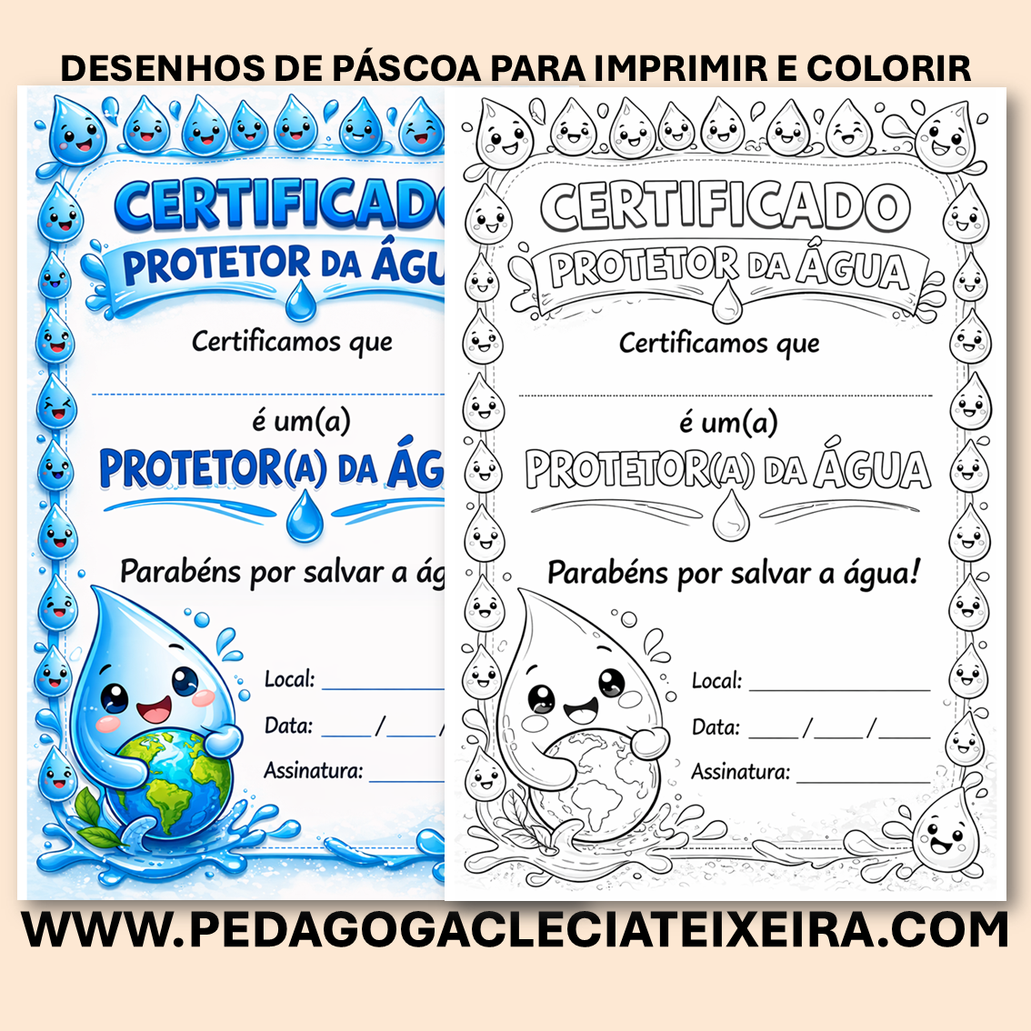 Certificado protetor da água