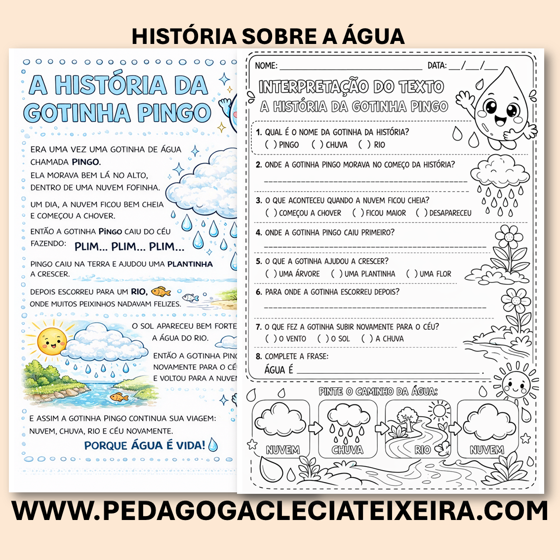 História infantil sobre a água