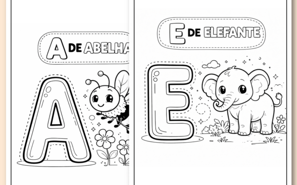 Vogais para imprimir e pontilhar