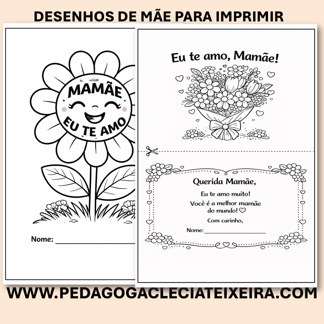 Desenhos de mãe para imprimir