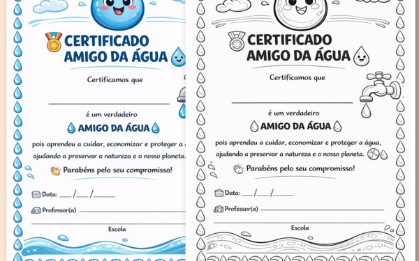 Certificado protetor da água