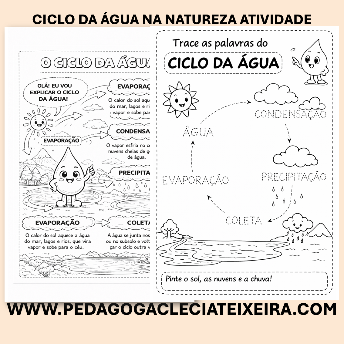 Ciclo da água na natureza atividade