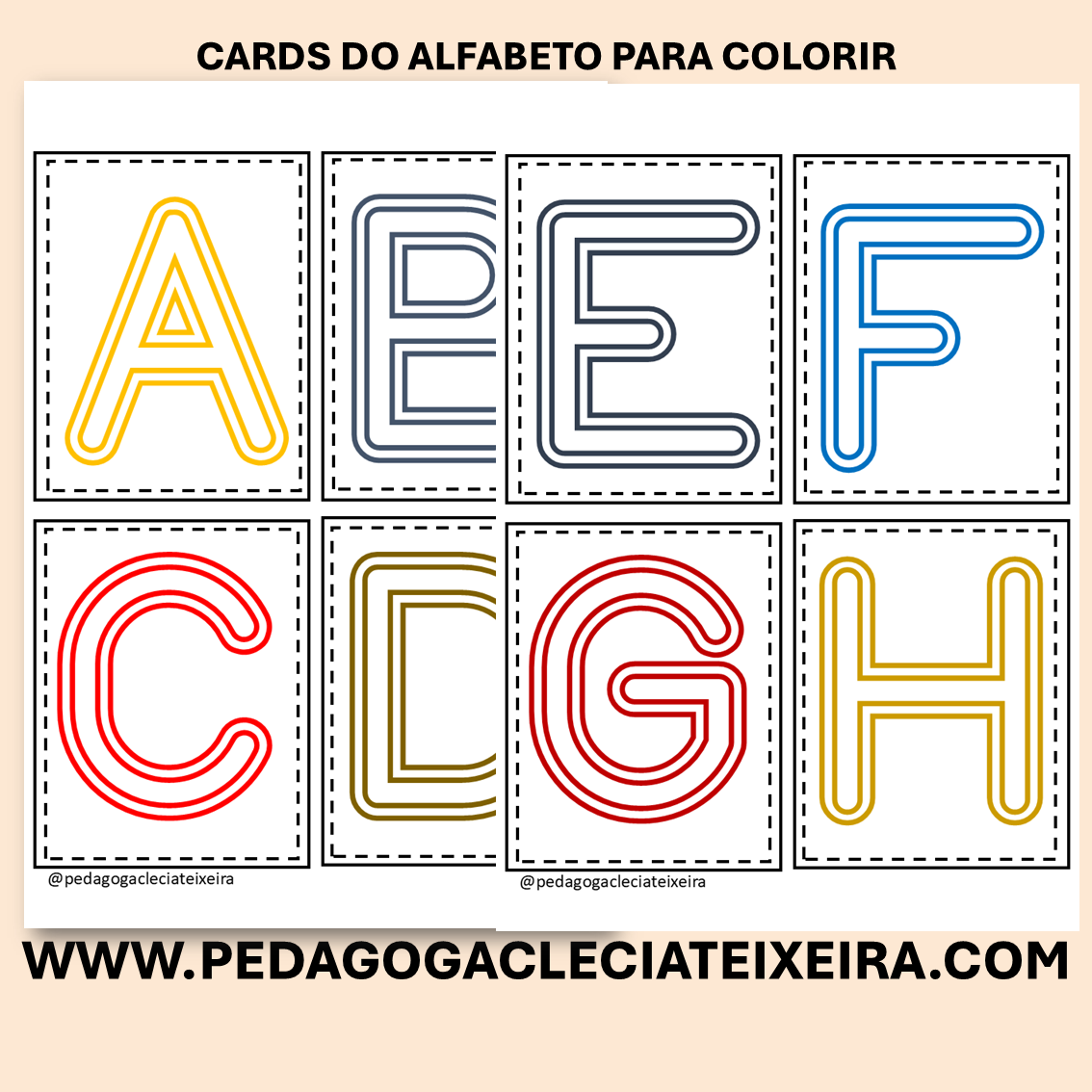 Cards do alfabeto para imprimir