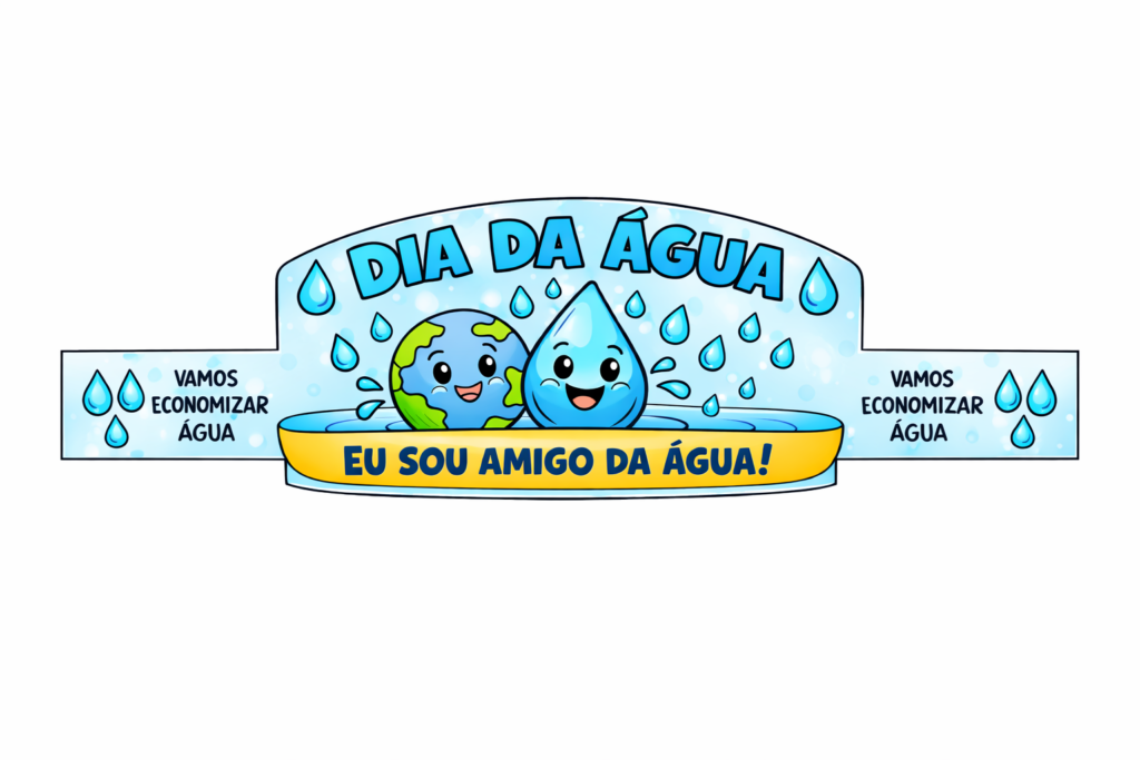 Kit dia da água-Coroa Bracelete e Etiqueta