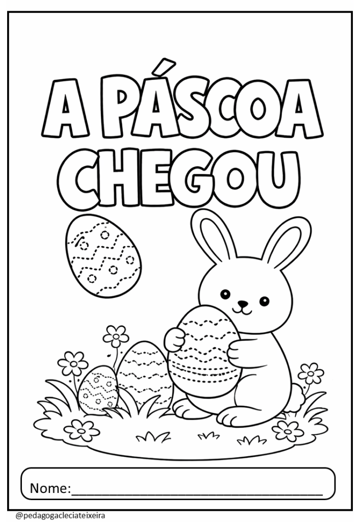 Desenhos de páscoa para imprimir e colorir