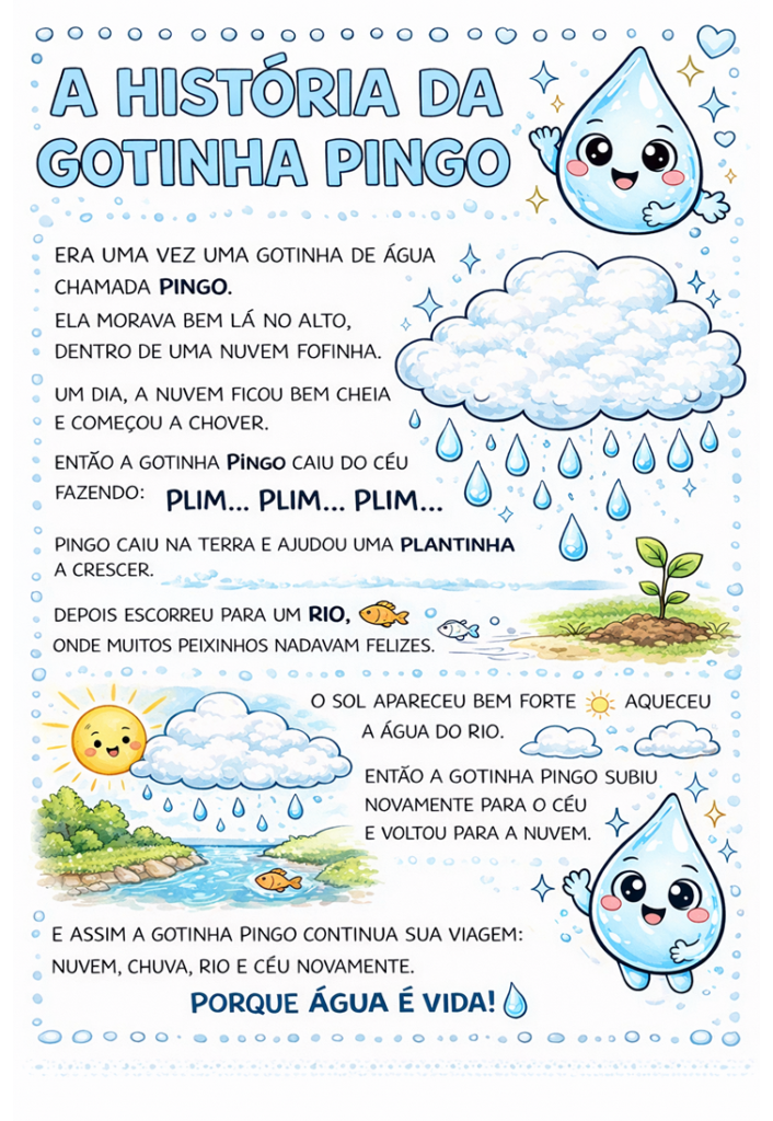 História infantil sobre a água