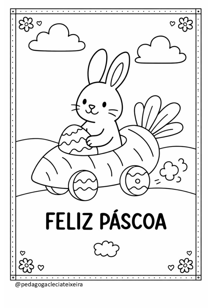Desenhos de páscoa para imprimir e colorir grátis