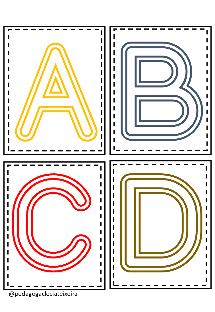 Cards do alfabeto para imprimir - Clécia Teixeira