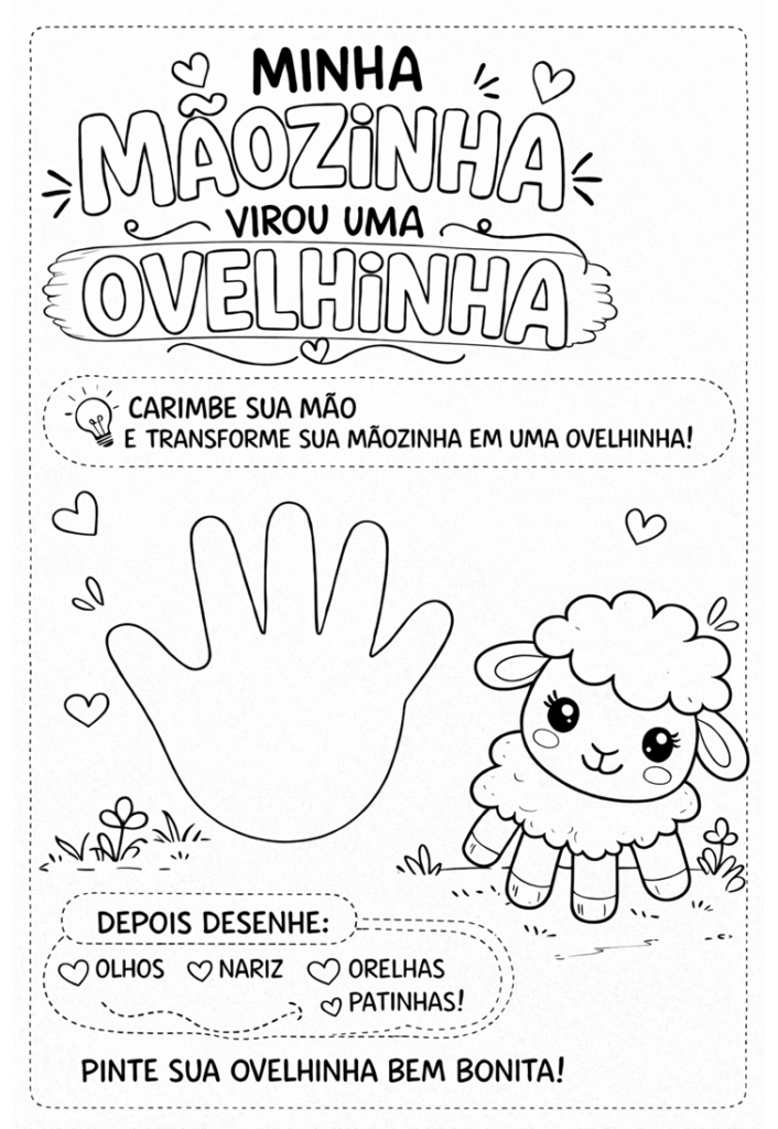 Desenhos de ovelhinha para colorir e imprimir