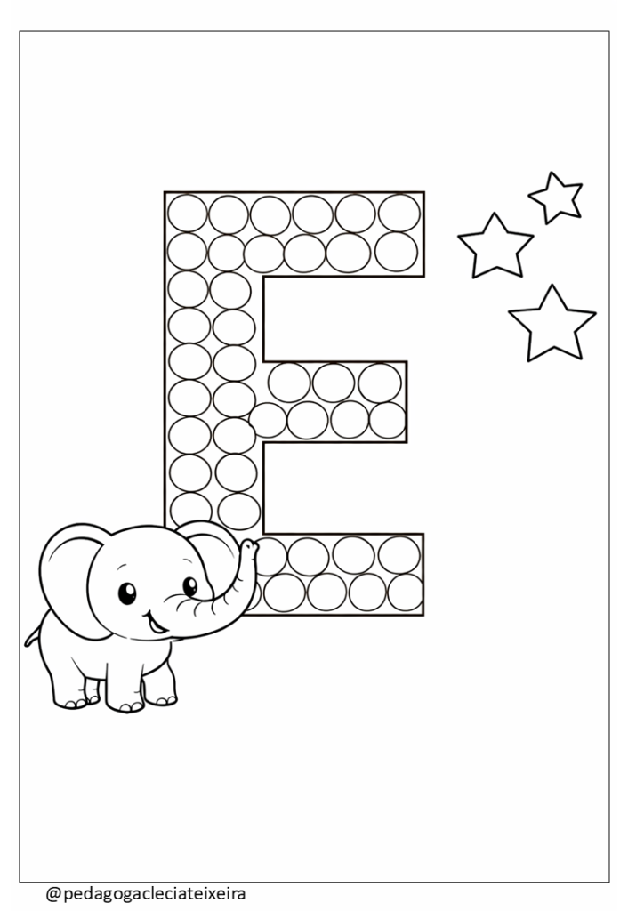 Pintura com cotonete: vogais