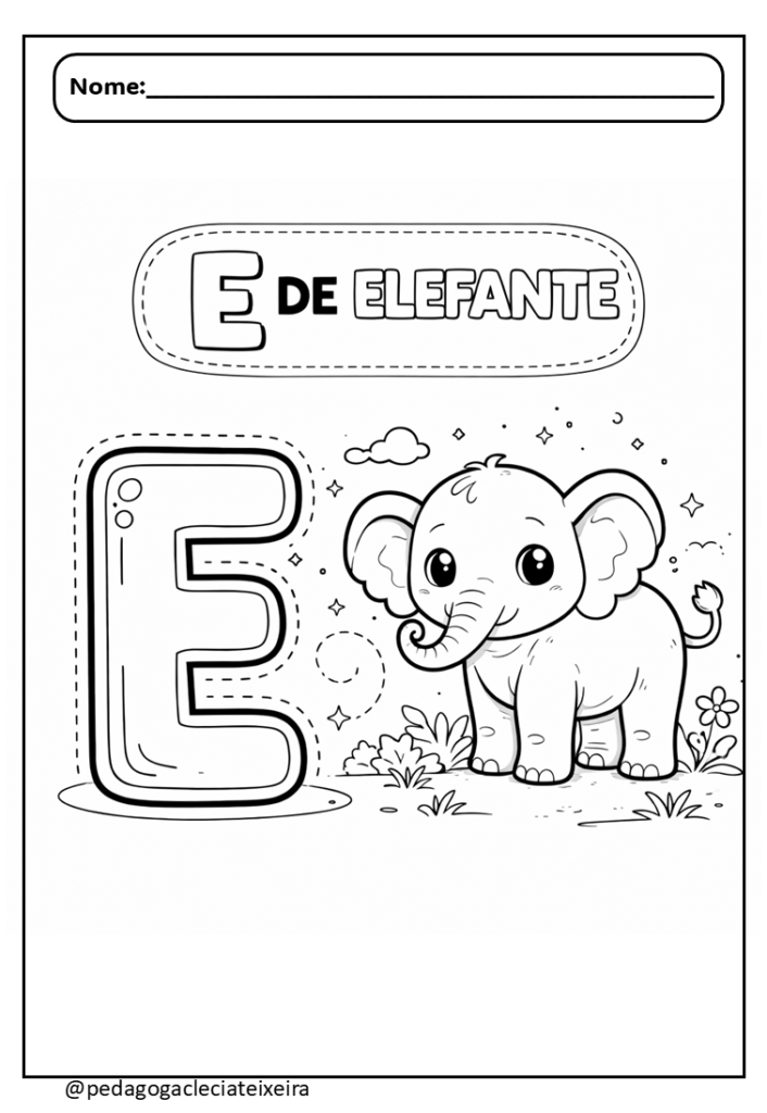 Vogais para imprimir e pontilhar