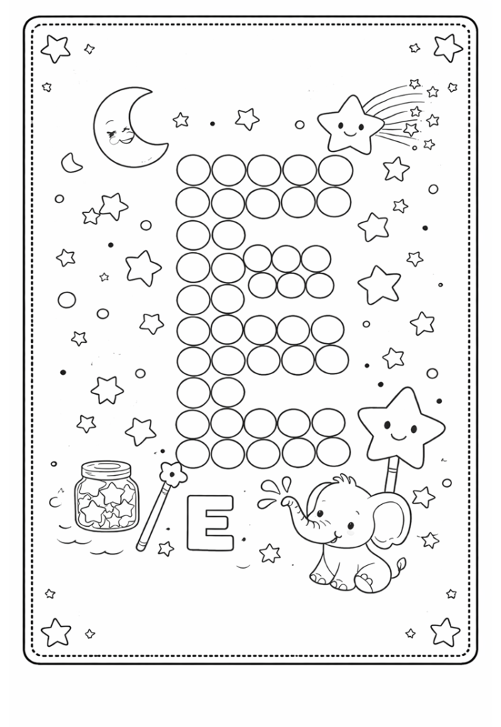 As vogais para pintar com cotonete e desenhos