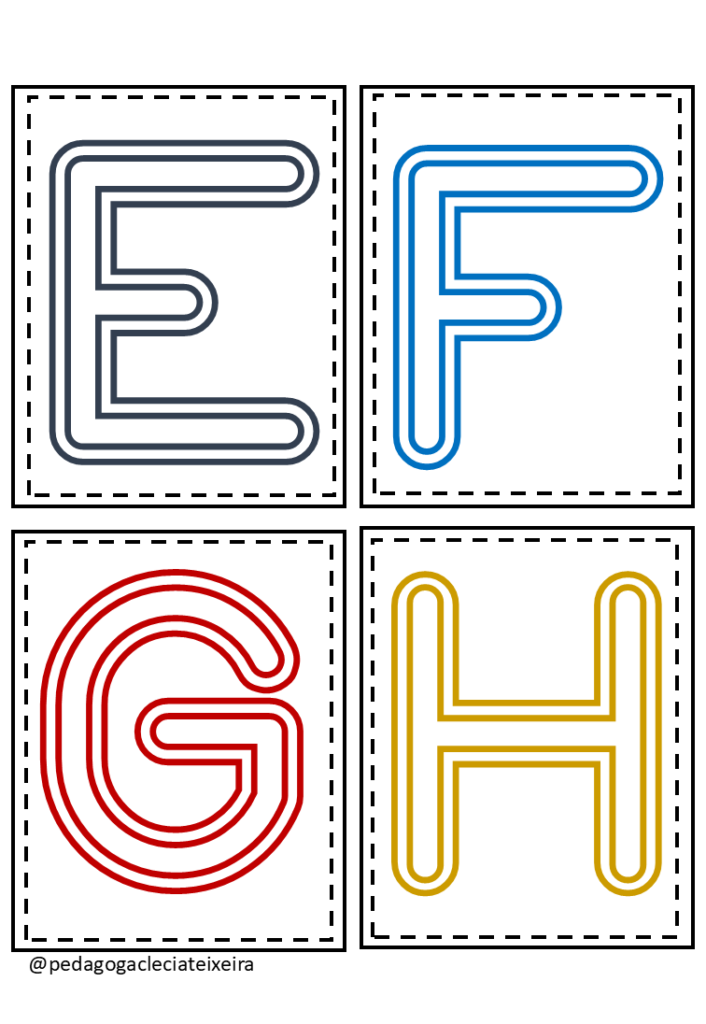 Cards do alfabeto para imprimir