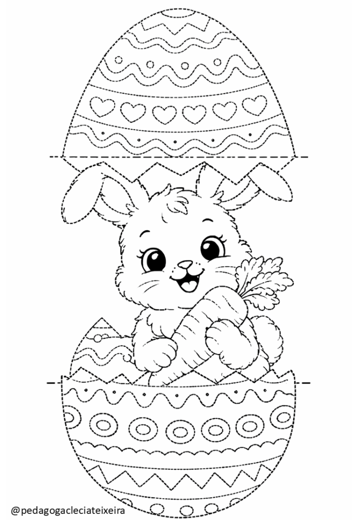 Desenhos de páscoa para imprimir e colorir grátis