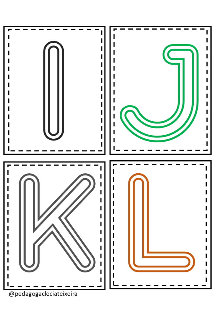 Cards do alfabeto para imprimir