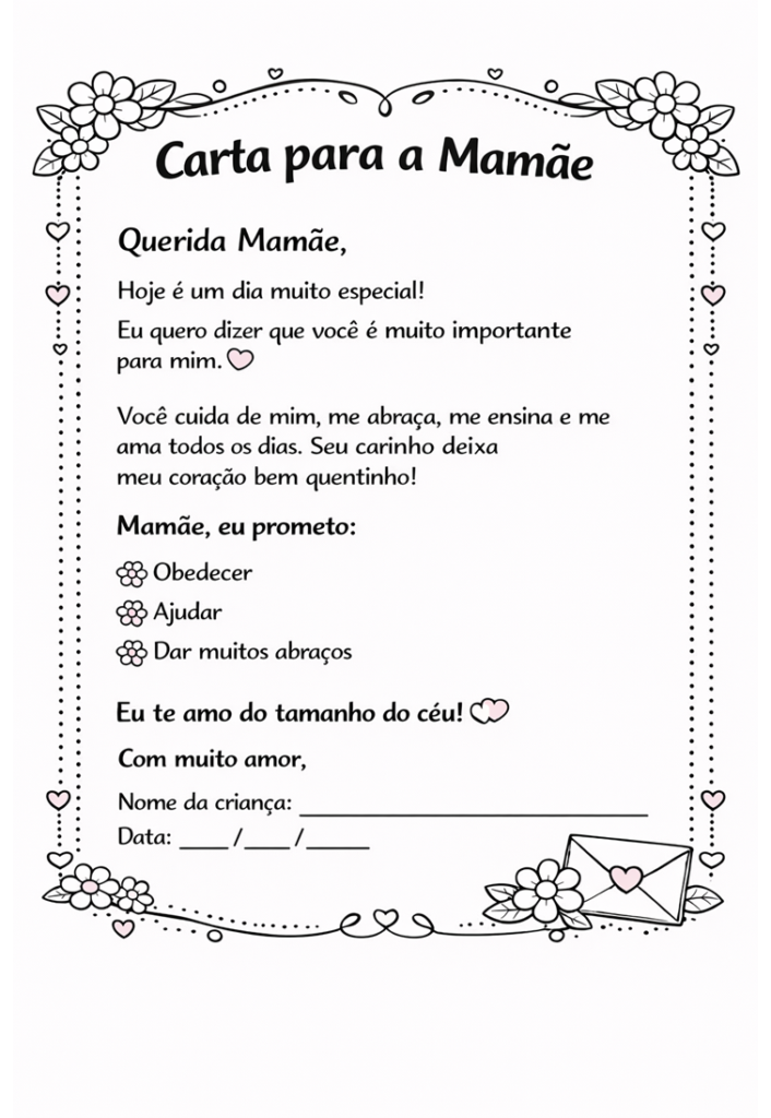 Desenhos de mãe para imprimir