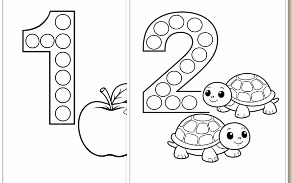 Números e quantidades pintar bolinhas