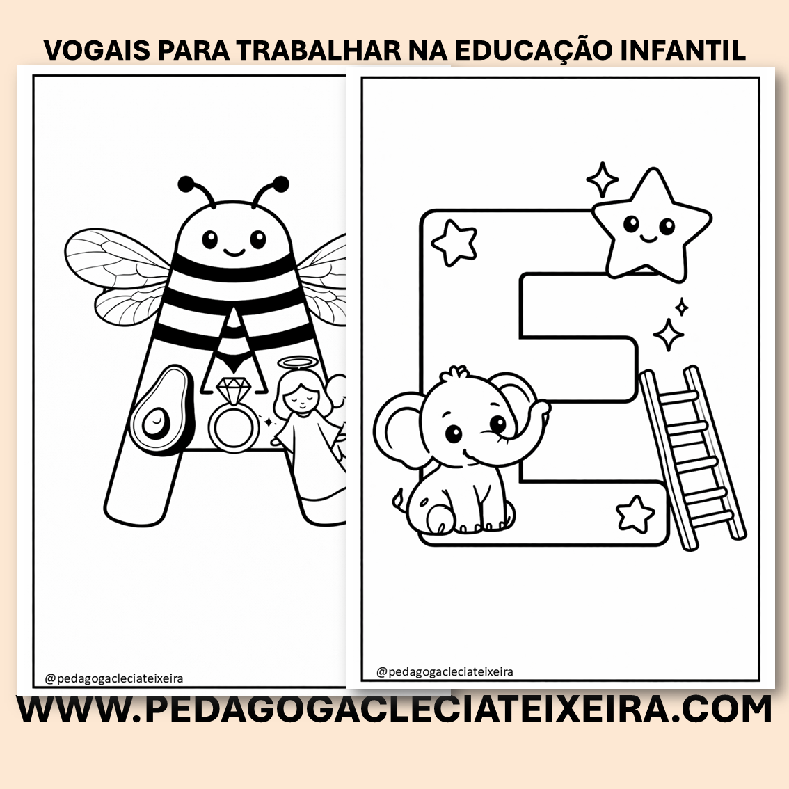 Vogais para trabalhar na educação infantil