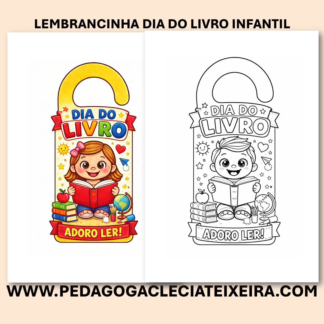 Lembrancinha dia do livro infantil