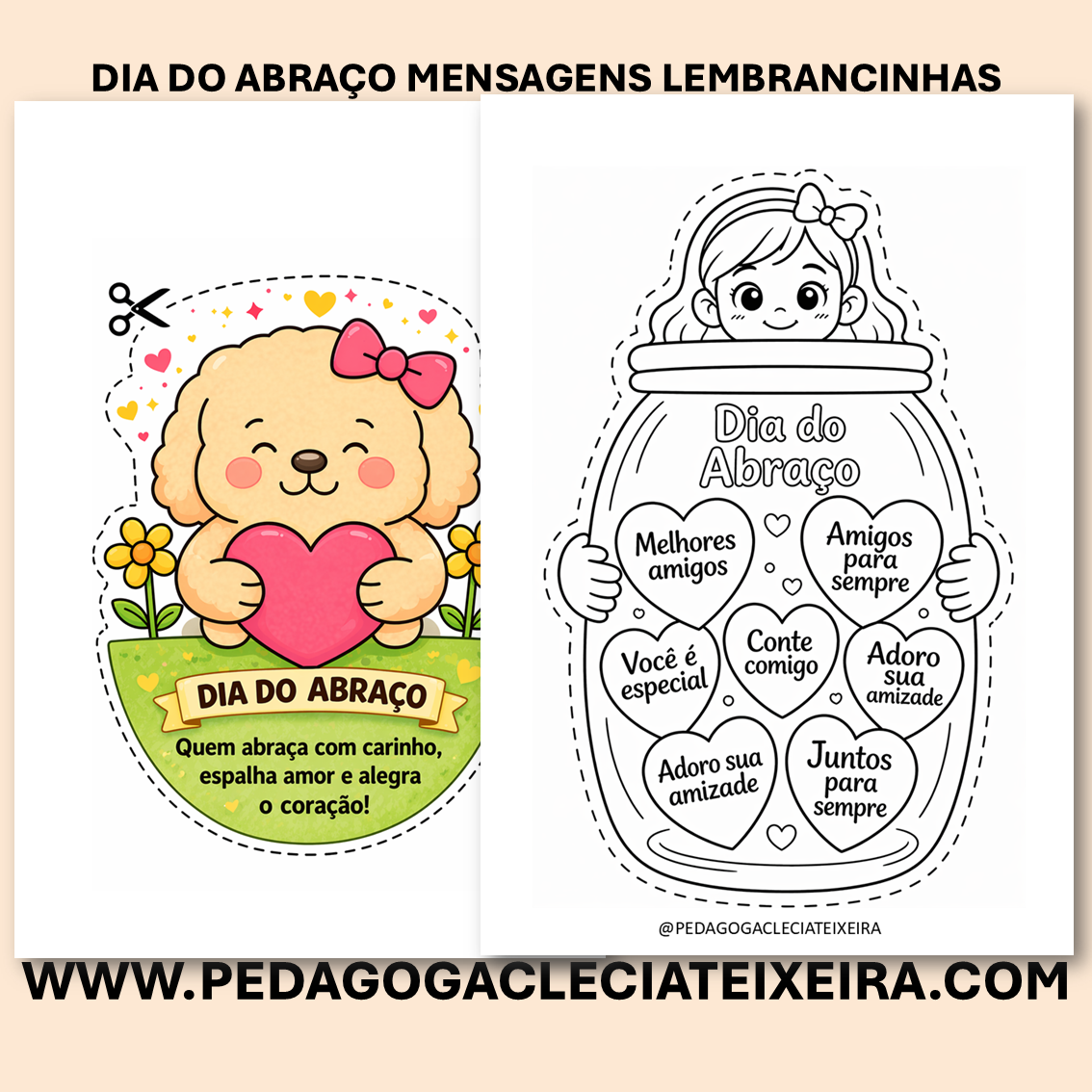 Dia do abraço mensagens lembrancinhas