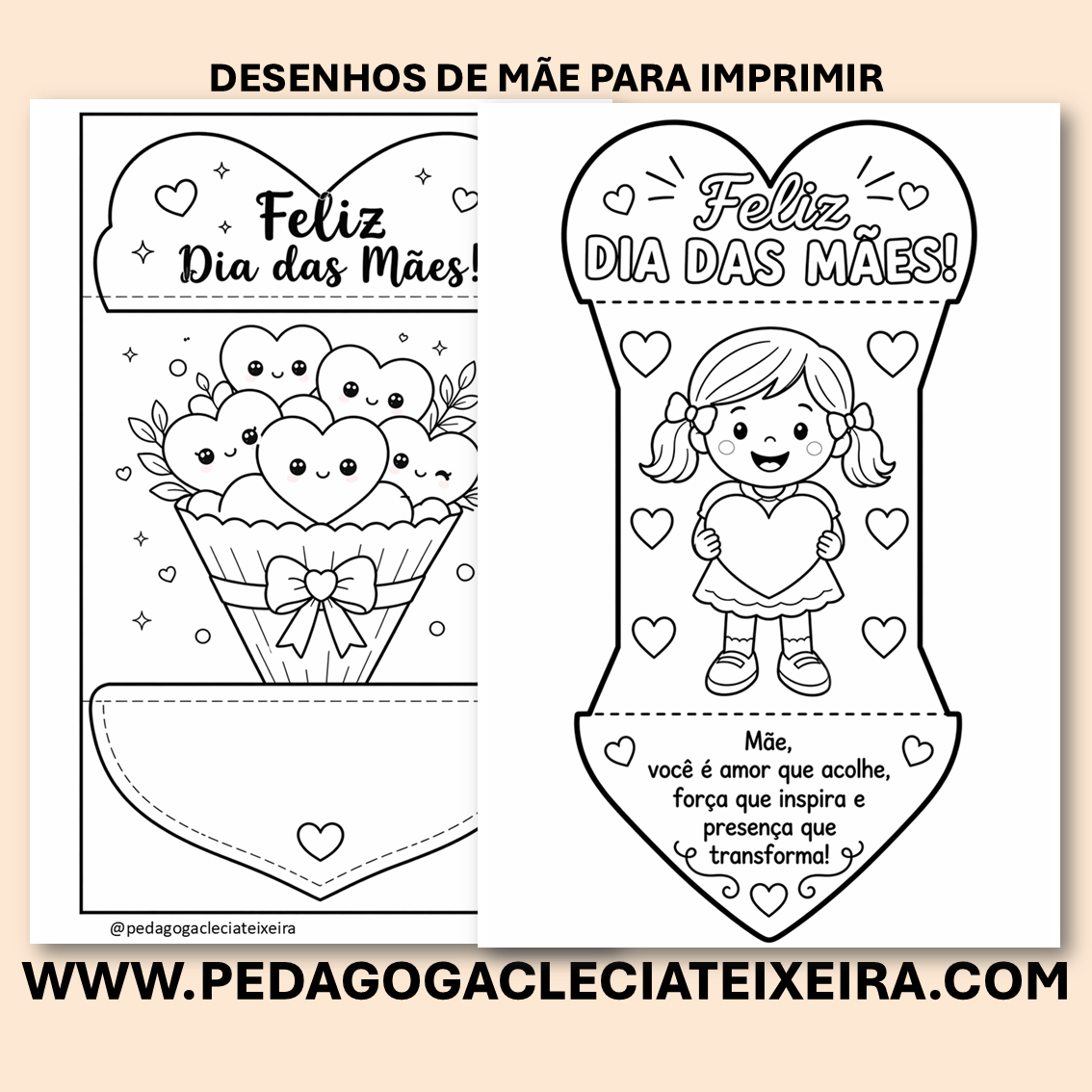 Desenho de mãe para imprimir